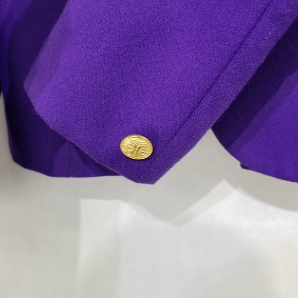 Vintage Gregor Wool Purple Skirt Suit Blazer Jacket 8 Lined - Picture 6 of 12